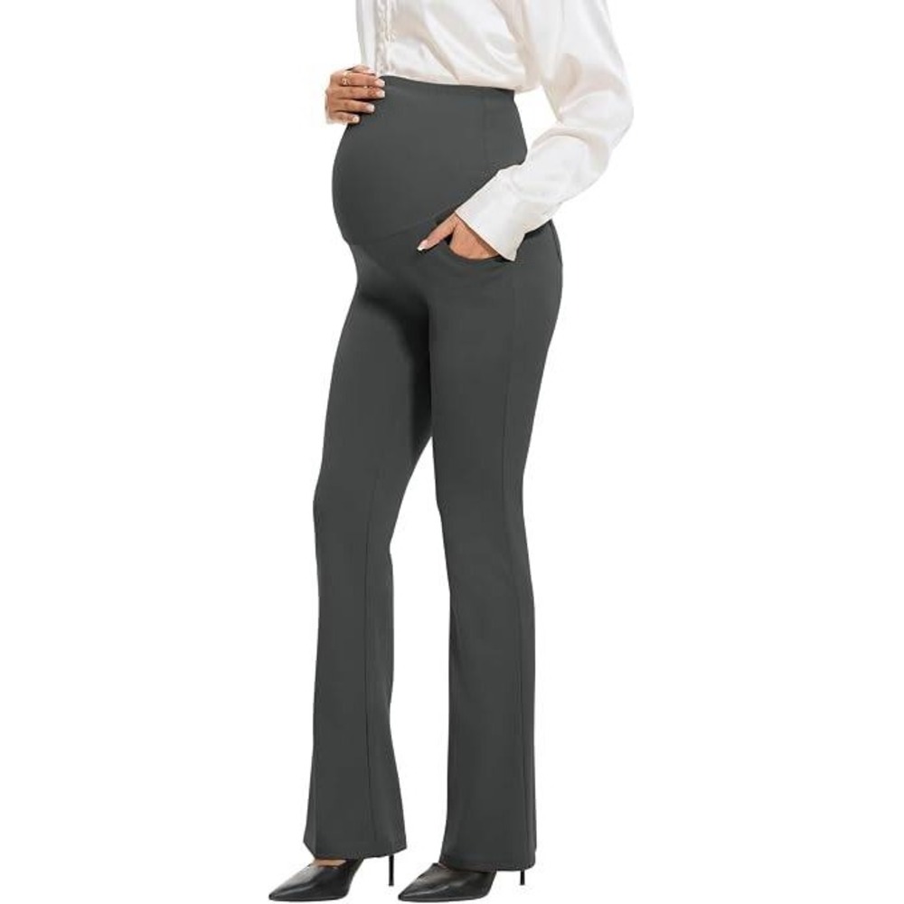 VIMPEP Maternity Flare Bootcut Yoga Dress Pants SIZE M Women's Black 29 Inseam